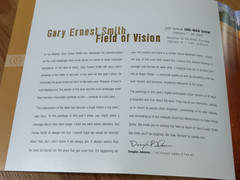 Gary Ernest Smith Field Of Vision Art Catalog Color Feb 1-28 2009 One Man Show