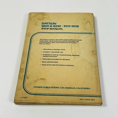 Datsun 1200 and B210 Shop Service Manual A151 Clymer Publications 1971-1978