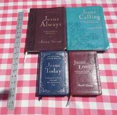 JESUS LIVES, JESUS TODAY BY SARAH YOUNG LOT OF 4 IMITATION LEATHER COVER