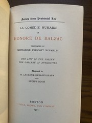 Honore de Balzac 3 Vols 1903-1907 Little Brown Co HC Decorative Bindings