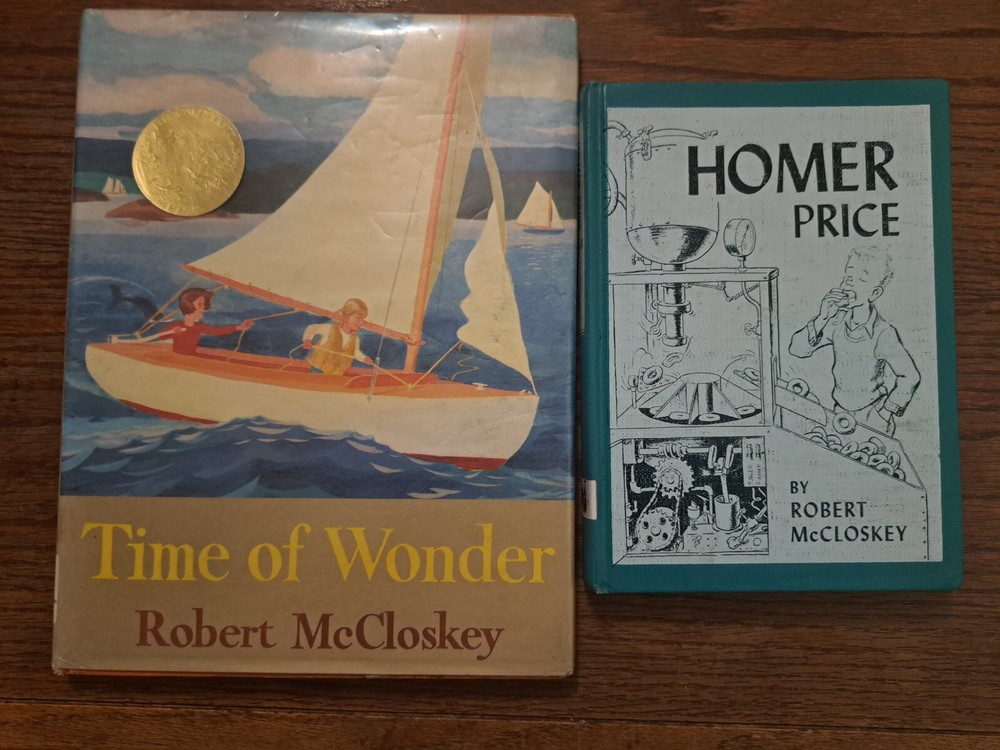 Lot 2 Vintage Homer Price, Time Of Wonder, Robert McCloskey. Hardcover 6th print