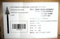 Benchmark Decodables Readers Grade K Take Home Book 25 Copy Complete Set