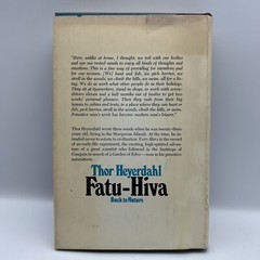 Fatu-Hiva: Back to Nature Illustrated Hardcover Book by Thor Heyerdahl 1974