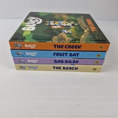 Bluey 4 Book Bundle The Creek, The Beach, Fruit Bat, Bob Bilby Hardcover