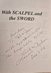 With Scapel And The Sword By Lincoln D Nelson, M.D. (SIGNED) Rare