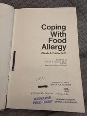 COPING WITH FOOD ALLERGY By Claude Albee Frazier MD – HBDJ Ex-lib 1975