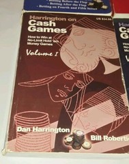 Lot of 4 Dan Harrington Books Cash Games Hold 'Em Vol 1 & 2