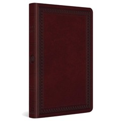 ESV Large Print Value Thinline Bible (Trutone, Mahogany, Border Design)