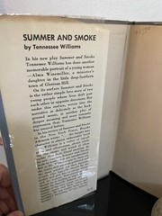 Summer and Smoke by Tennessee Williams 1948 FIRST EDITION $2.75 Price MYLAR VG++