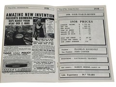1938 PAGES OF TIME – Your Special Year Softcover News Book Booklet 24 Pages