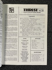 FANZINE Thrust SCIENCE FICTION FANTASY Review #34 Summer 1989 Platt illustrated
