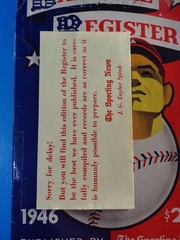 1946 TSN BASEBALL REGISTER, tape on spine, awesome content 288 pages