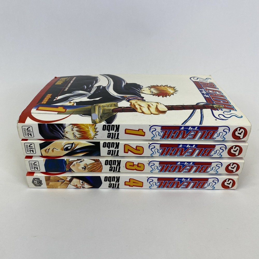Bleach Vol. 1-4 Manga English Tite Kubo Jump 1 2 3 4 Book Lot