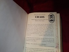 Chaos-Tom O’Neill-FORE EDGE PAINTING Leather Red Gold Skull One-of-a-Kind Manson