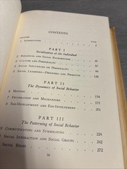 Social Psychology by S. Stansfeld Sargent 1950 HC/DJ VG