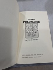 Code : Polonaise Hardcover Eva-Lis Wuorio 1st Edition 1971