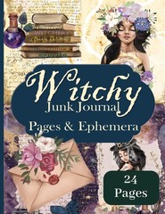 Witchy Junk Journal Pages & Ephemera: Kit Includes 24 Fun Colorful Papers Fo…