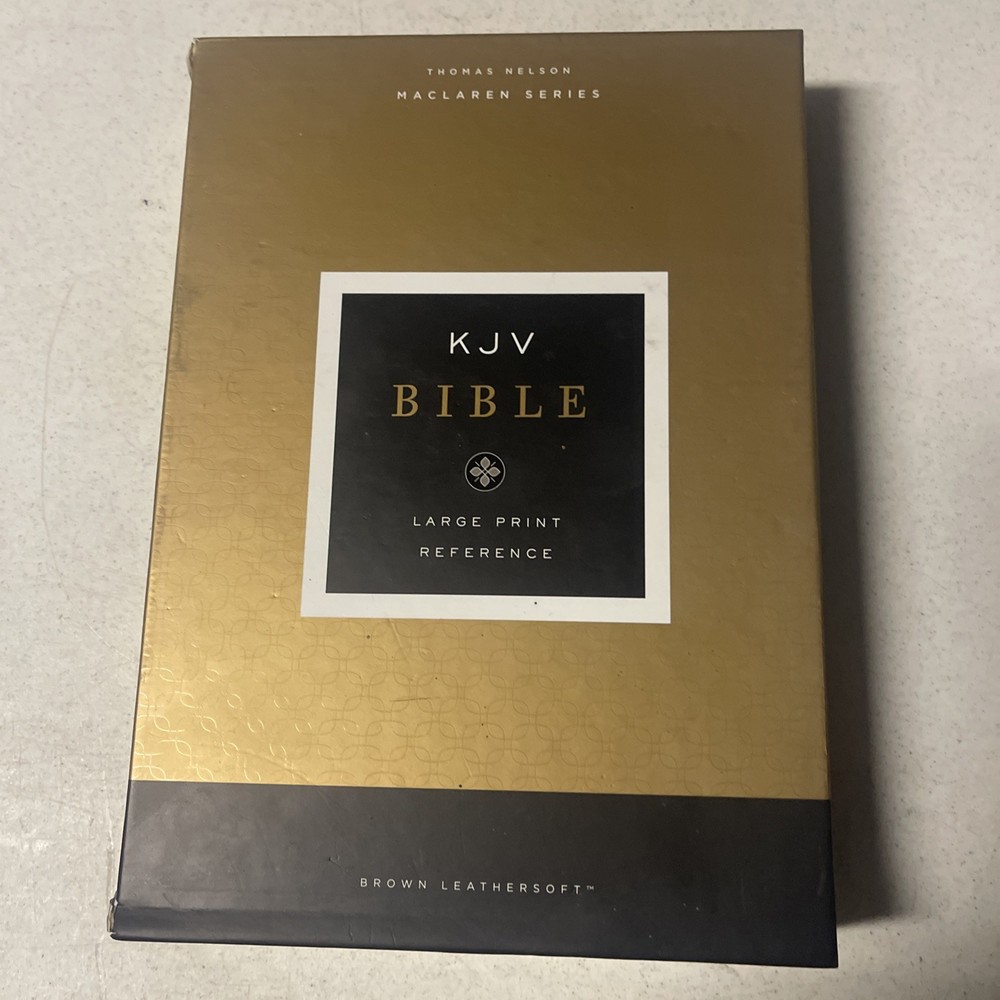 KJV Large Print Verse-By-verse Ref Bible, Maclaren Series, Brown Leathersoft