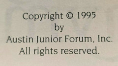 CHANGING THYMES Cookbook Austin Junior Forum 1995 381 pages Spiral Bound