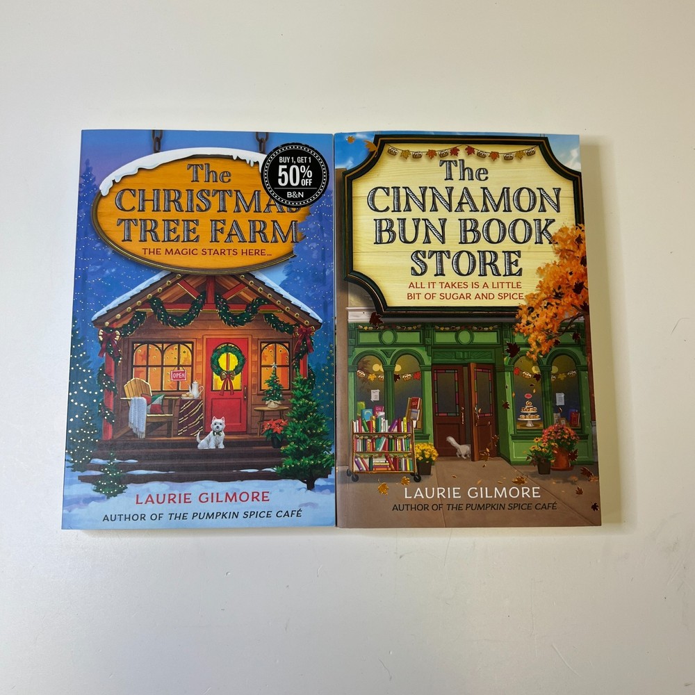 Laurie Gilmore Lot x 2, Paperbacks Cinnamon Bun Book Store, Christmas Tree Farm