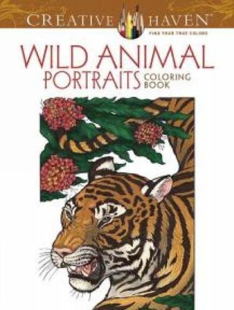 Creative Haven Wild Animal Portraits Coloring Book by Llyn Hunter (English) Pape