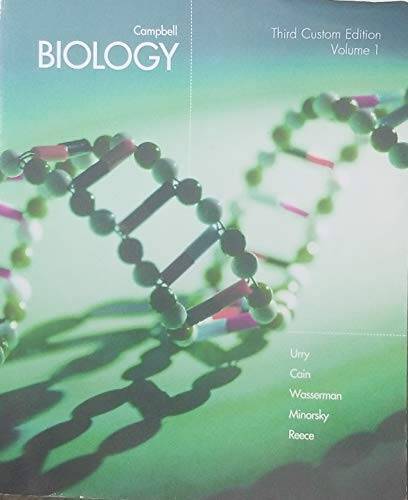 Biology, Third Custom Edition, Volume 1 – Paperback By Campbell – GOOD