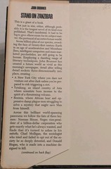 Stand on Zanzibar by John Brunner – BCE/HCDJ 1968 vintage Doubleday Sci-Fi
