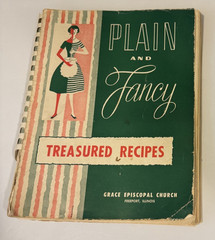 Lot of 2 Vintage Cookbooks 1955 and 1960/1962 Community Recipes Illinois Used