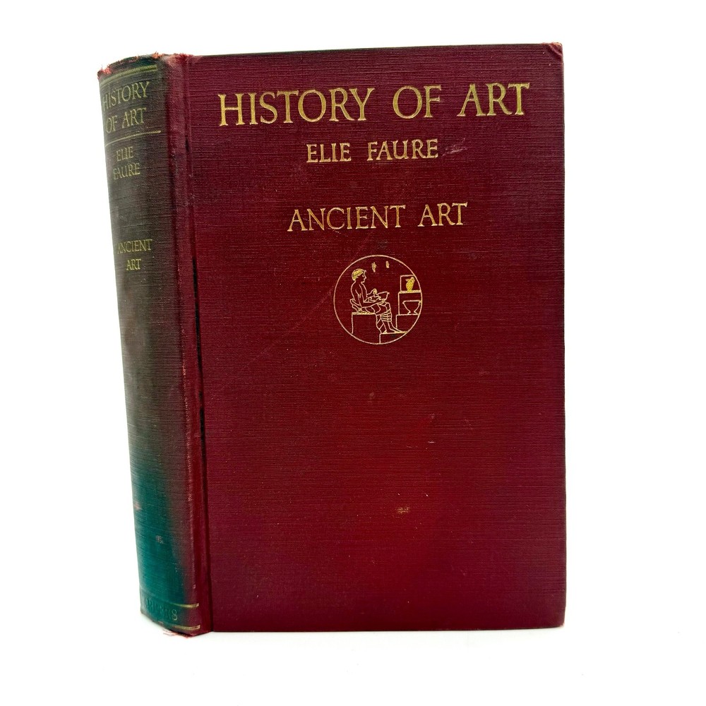 VTG 1921 History of Art Vol 1 Ancient Art Elie Faure 1st Ed Harper HC Illus