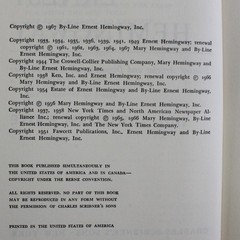 By-Line: Ernest Hemingway Articles and Dispatches of Four Decades 1967 HC