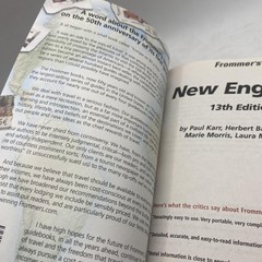 Frommer’s New England 2006 Paul Karr Maroon PB Travel Guide Map USA Illustrated