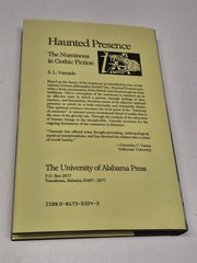Haunted Presence The Numinous In Gothic Fiction S.L. Varnando Inscribed Signed
