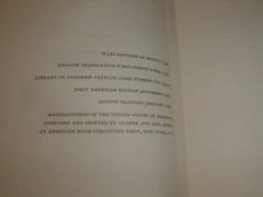 Night by Elie Wiesel Second American Printing 1961 Hill and Wang P. $3.00 intact