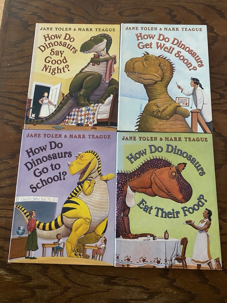 Lot of 4 HOW DO DINOSAURS Books By Jane Yolen & Mark Teague Hardback Children’s