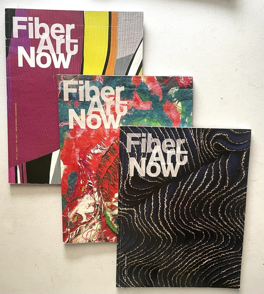 Fiber Art Now Magazine. 3 Pieces. Spring, Fall, Winter 2023