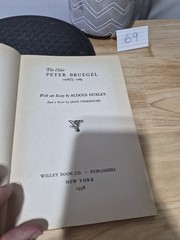 The Elder Peter Bruegel 1528 (?) – 1569 by Aldous Huxley 1st Edition 1938 HC