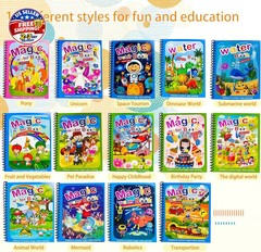 14 Pack Water Coloring Books,Water Doodle Book Toys,Reusable Water Painting Book