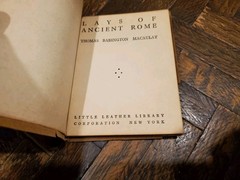 Antq Little Leather Library, Redcroft Ed. of „Lays of Ancient Rome” by Macaulay
