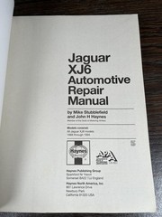 Jaguar XJ6 1988-1994 Haynes Automotive Repair Manual 49011