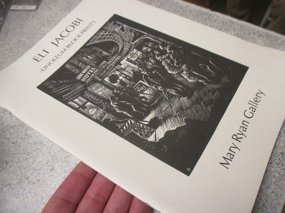 Eli Jacobs Linoleum Block Print Catalog Mary Ryan Gallery 1986 art reference