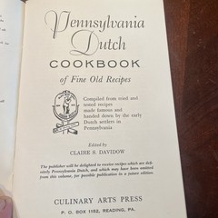 Pennsylvania Dutch Cookbook Fine Old Recipes 1971 Paperback Booklet 62 Pages