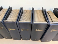 Vintage Gourmet Magazine Bound Volumes Blue Hardcover Kitchen Library Set