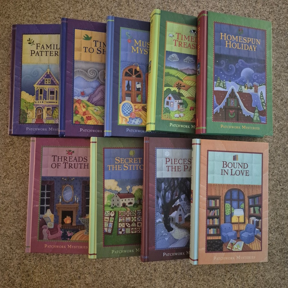 Patchwork Mysteries Books Guideposts Book 1-9 Hardcover, Christian Fiction