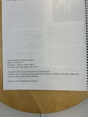 Hilton Sutton Revelation Teaching Syllabus Verse-by-Verse Spiral Bound