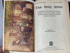 THE HOLY BIBLE King James Version SELF-PRONOUNCING 1940s National Bible Press