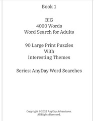 Word Search Puzzles Large Print Activity Book 4000-words