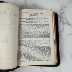 HOLY BIBLE King James Version Self Pronouncing Index 1940s National Bible Press