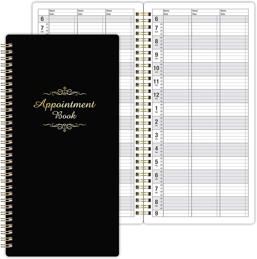 3 Column Appointment Book – Daily and Hourly Schedule Book with 200 Pages