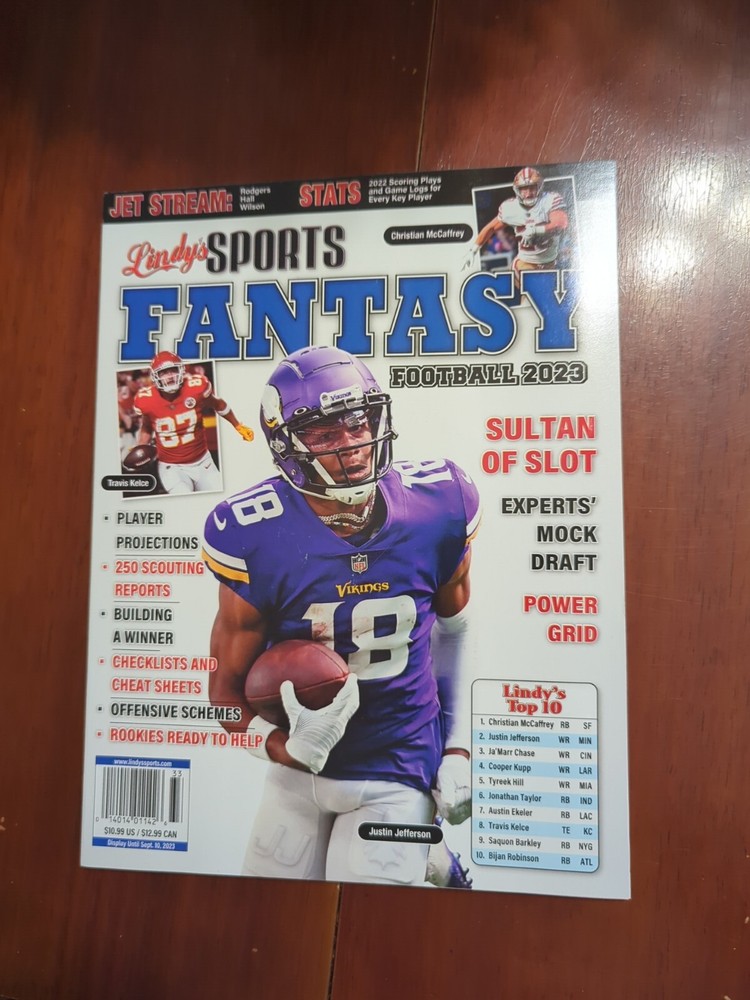 2023 FANTASY FOOTBALL Special Edition LINDY’S SPORTS Justin Jefferson VIKINGS RP