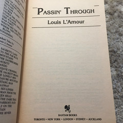 Passin’ Through Louis L’Amour 1985 Bantam Books Fugitive On The Run Western Book
